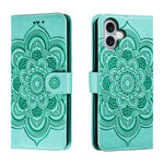 Custodia in pelle con motivo mandala per iPhone 16 Pro Max