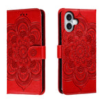 Custodia in pelle con motivo mandala per iPhone 16 Pro Max