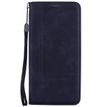 Custodia in pelle PU con vibrazione orizzontale magnetica aziendale smerigliata con supporto, slot per schede e cordino, For Samsung Galaxy A71