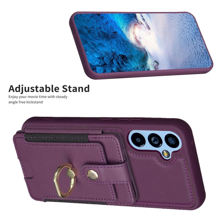 Custodia portafoglio Samsung Galaxy A14 A34 A54 con anello
