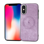 Custodia in pelle laterale con MagSafe per iPhone XS Max