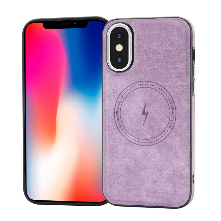 Custodia in pelle laterale con MagSafe per iPhone XS Max