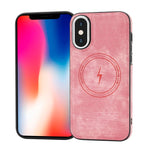 Custodia in pelle laterale con MagSafe per iPhone XS Max
