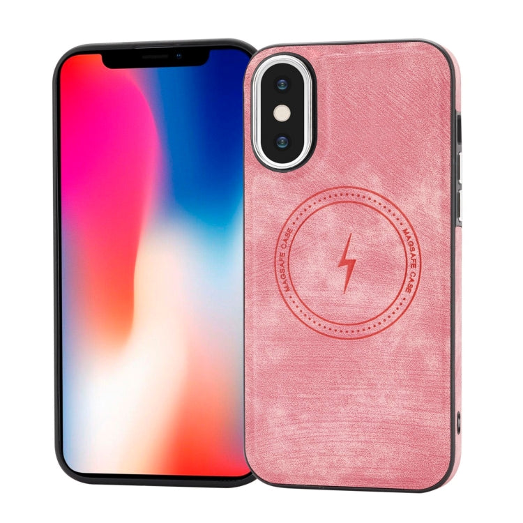 Custodia in pelle laterale con MagSafe per iPhone XS Max