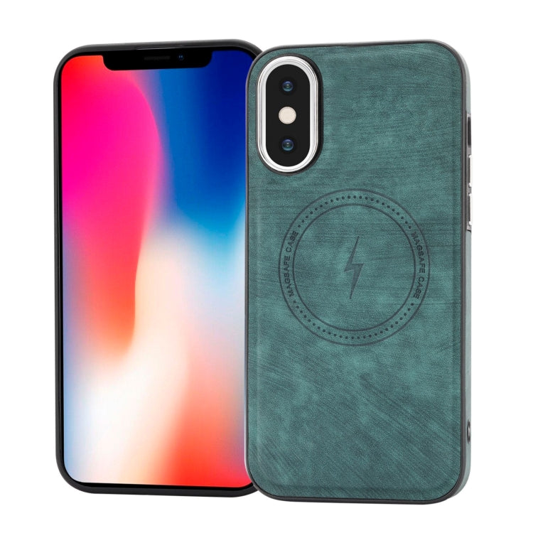 Custodia in pelle laterale con MagSafe per iPhone XS Max