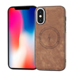 Custodia in pelle laterale con MagSafe per iPhone XS Max
