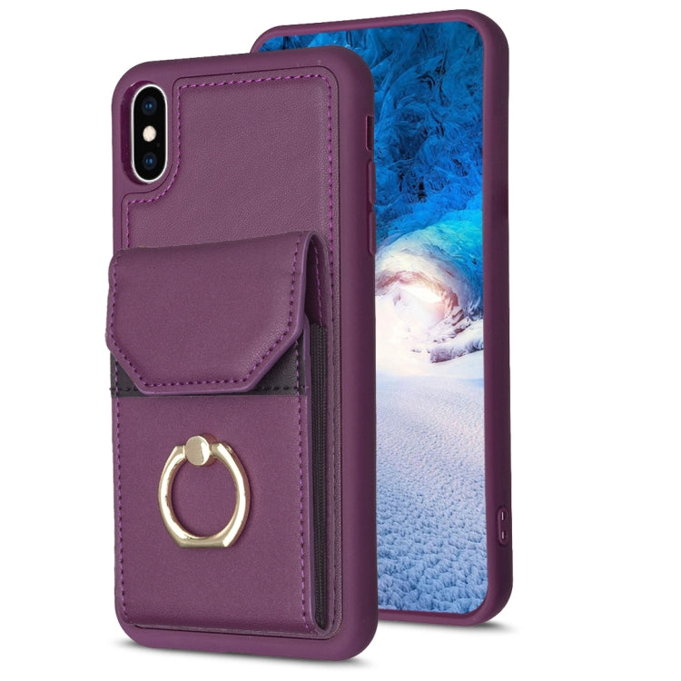BF29 Custodia per telefono con porta carte per organo, For iPhone X / XS, For iPhone XR, For iPhone XS Max, For iPhone 8 Plus / 7 Plus