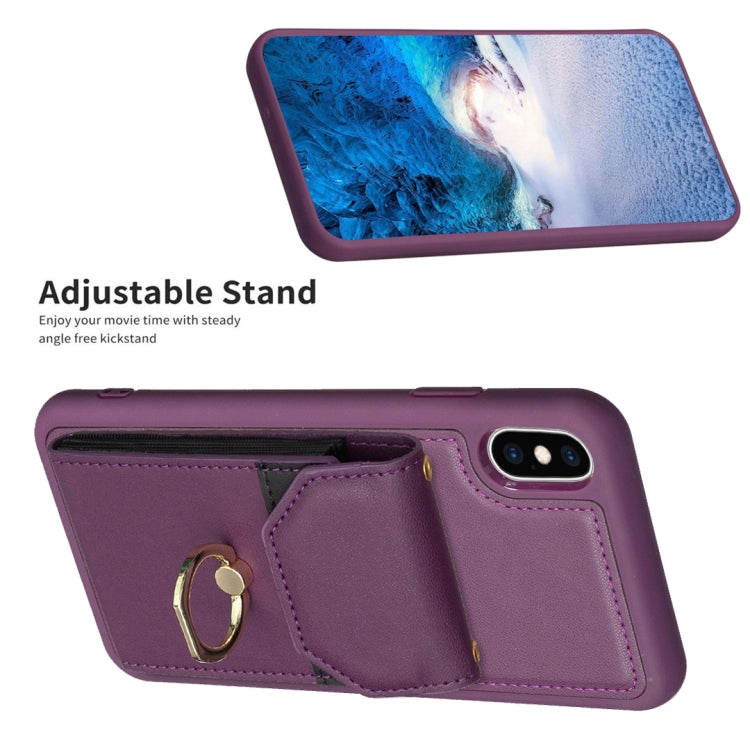 BF29 Custodia per telefono con porta carte per organo, For iPhone X / XS, For iPhone XR, For iPhone XS Max, For iPhone 8 Plus / 7 Plus