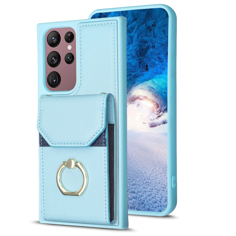 Custodia portafoglio Samsung Galaxy S22 Ultra 5G in PU e TPU
