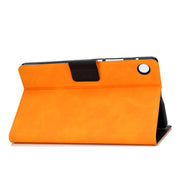 Custodia in pelle a conchiglia orizzontale in pelle bovina con supporto e slot per schede e funzione Sleep / Wake-up, For Huawei MatePad T8, For Lenovo M10 Plus TB-X606F