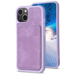 BF28 Custodia per telefono con sacchetto per carte satinato con supporto, For iPhone 14 Plus, For iPhone 14 / 13, For iPhone 14 Pro, For iPhone 14 Pro Max, For iPhone SE 2022 / 2020 / 8 / 7 / 6