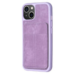 BF28 Custodia per telefono con sacchetto per carte satinato con supporto, For iPhone 14 Plus, For iPhone 14 / 13, For iPhone 14 Pro, For iPhone 14 Pro Max, For iPhone SE 2022 / 2020 / 8 / 7 / 6