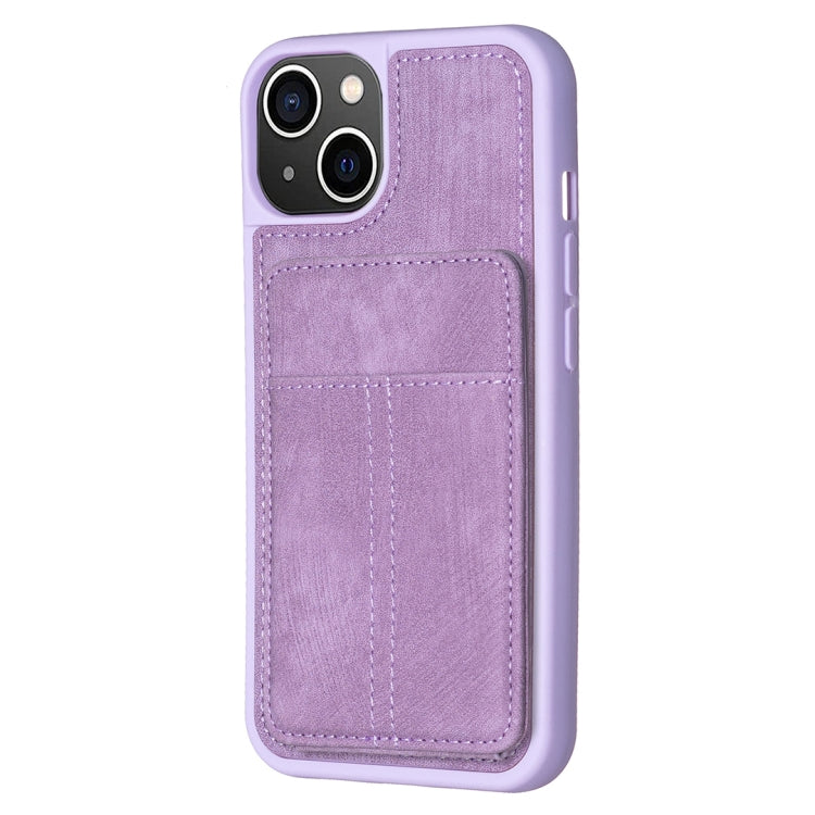 BF28 Custodia per telefono con sacchetto per carte satinato con supporto, For iPhone 14 Plus, For iPhone 14 / 13, For iPhone 14 Pro, For iPhone 14 Pro Max, For iPhone SE 2022 / 2020 / 8 / 7 / 6