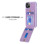 BF28 Custodia per telefono con sacchetto per carte satinato con supporto, For iPhone 14 Plus, For iPhone 14 / 13, For iPhone 14 Pro, For iPhone 14 Pro Max, For iPhone SE 2022 / 2020 / 8 / 7 / 6
