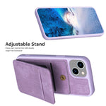 BF28 Custodia per telefono con sacchetto per carte satinato con supporto, For iPhone 14 Plus, For iPhone 14 / 13, For iPhone 14 Pro, For iPhone 14 Pro Max, For iPhone SE 2022 / 2020 / 8 / 7 / 6