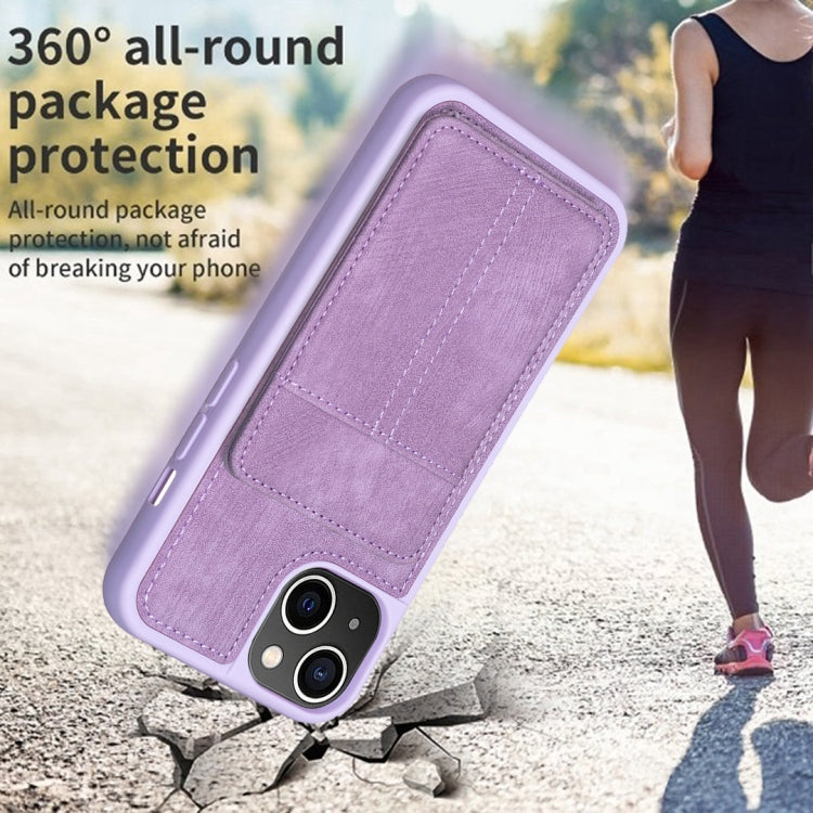 BF28 Custodia per telefono con sacchetto per carte satinato con supporto, For iPhone 14 Plus, For iPhone 14 / 13, For iPhone 14 Pro, For iPhone 14 Pro Max, For iPhone SE 2022 / 2020 / 8 / 7 / 6
