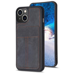 BF28 Custodia per telefono con sacchetto per carte satinato con supporto, For iPhone 14 Plus, For iPhone 14 / 13, For iPhone 14 Pro, For iPhone 14 Pro Max, For iPhone SE 2022 / 2020 / 8 / 7 / 6