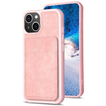 BF28 Custodia per telefono con sacchetto per carte satinato con supporto, For iPhone 14 Plus, For iPhone 14 / 13, For iPhone 14 Pro, For iPhone 14 Pro Max, For iPhone SE 2022 / 2020 / 8 / 7 / 6