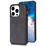 BF28 Custodia per telefono con sacchetto per carte satinato con supporto, For iPhone 14 Plus, For iPhone 14 / 13, For iPhone 14 Pro, For iPhone 14 Pro Max, For iPhone SE 2022 / 2020 / 8 / 7 / 6