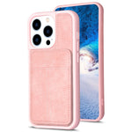 BF28 Custodia per telefono con sacchetto per carte satinato con supporto, For iPhone 14 Plus, For iPhone 14 / 13, For iPhone 14 Pro, For iPhone 14 Pro Max, For iPhone SE 2022 / 2020 / 8 / 7 / 6