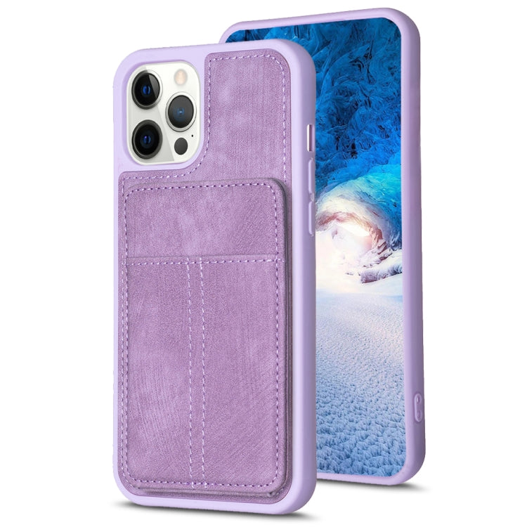 BF28 Custodia per telefono con sacchetto per carte satinato con supporto, For iPhone 14 Plus, For iPhone 14 / 13, For iPhone 14 Pro, For iPhone 14 Pro Max, For iPhone SE 2022 / 2020 / 8 / 7 / 6