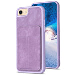 BF28 Custodia per telefono con sacchetto per carte satinato con supporto, For iPhone 14 Plus, For iPhone 14 / 13, For iPhone 14 Pro, For iPhone 14 Pro Max, For iPhone SE 2022 / 2020 / 8 / 7 / 6