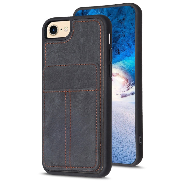 BF28 Custodia per telefono con sacchetto per carte satinato con supporto, For iPhone 14 Plus, For iPhone 14 / 13, For iPhone 14 Pro, For iPhone 14 Pro Max, For iPhone SE 2022 / 2020 / 8 / 7 / 6