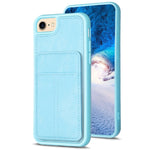 BF28 Custodia per telefono con sacchetto per carte satinato con supporto, For iPhone 14 Plus, For iPhone 14 / 13, For iPhone 14 Pro, For iPhone 14 Pro Max, For iPhone SE 2022 / 2020 / 8 / 7 / 6
