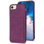BF28 Custodia per telefono con sacchetto per carte satinato con supporto, For iPhone 14 Plus, For iPhone 14 / 13, For iPhone 14 Pro, For iPhone 14 Pro Max, For iPhone SE 2022 / 2020 / 8 / 7 / 6