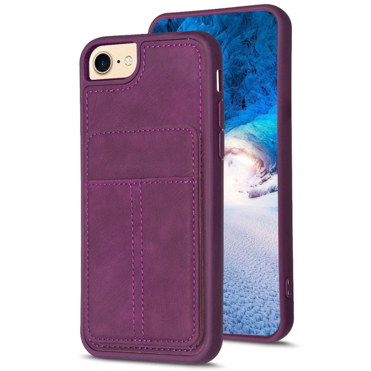 BF28 Custodia per telefono con sacchetto per carte satinato con supporto, For iPhone 14 Plus, For iPhone 14 / 13, For iPhone 14 Pro, For iPhone 14 Pro Max, For iPhone SE 2022 / 2020 / 8 / 7 / 6