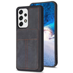 BF28 Custodia per telefono con sacchetto per carte satinato con supporto, For Samsung Galaxy A52, For Samsung Galaxy S21 5G, For Samsung Galaxy S21+ 5G, For Samsung Galaxy S21 Ultra 5G