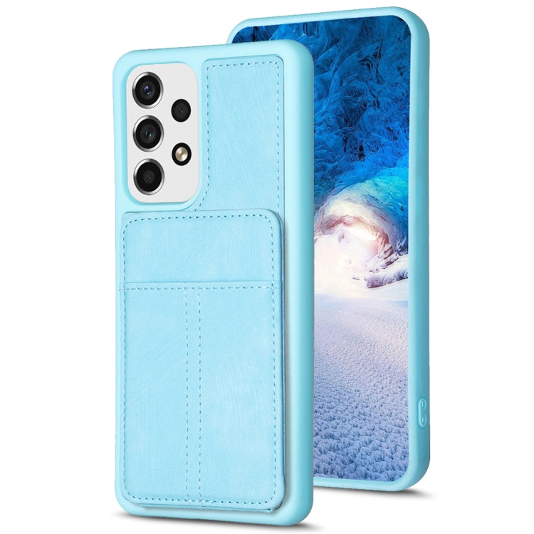 BF28 Custodia per telefono con sacchetto per carte satinato con supporto, For Samsung Galaxy A52, For Samsung Galaxy S21 5G, For Samsung Galaxy S21+ 5G, For Samsung Galaxy S21 Ultra 5G