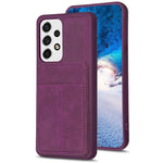 BF28 Custodia per telefono con sacchetto per carte satinato con supporto, For Samsung Galaxy A52, For Samsung Galaxy S21 5G, For Samsung Galaxy S21+ 5G, For Samsung Galaxy S21 Ultra 5G