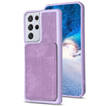BF28 Custodia per telefono con sacchetto per carte satinato con supporto, For Samsung Galaxy A52, For Samsung Galaxy S21 5G, For Samsung Galaxy S21+ 5G, For Samsung Galaxy S21 Ultra 5G