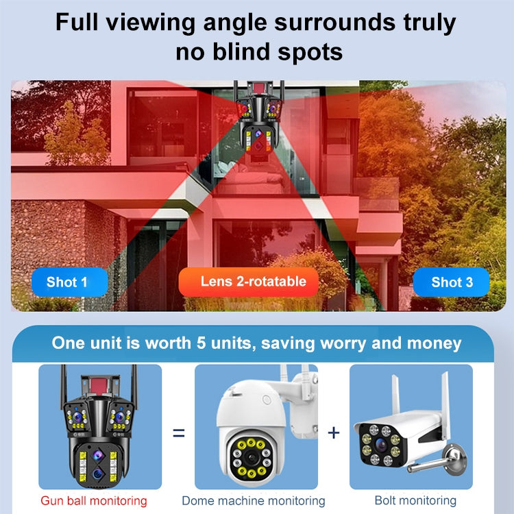 Telecamera IP WiFi esterna 8MP HD IP66 con visione notturna