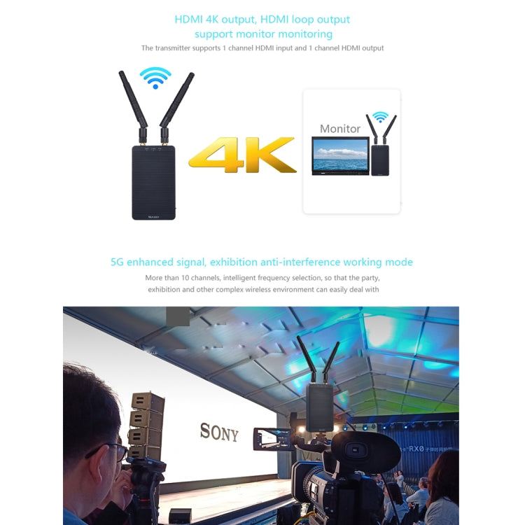 Measy T1 Trasmettitore Ricevitore HDMI 4K Wireless 400m