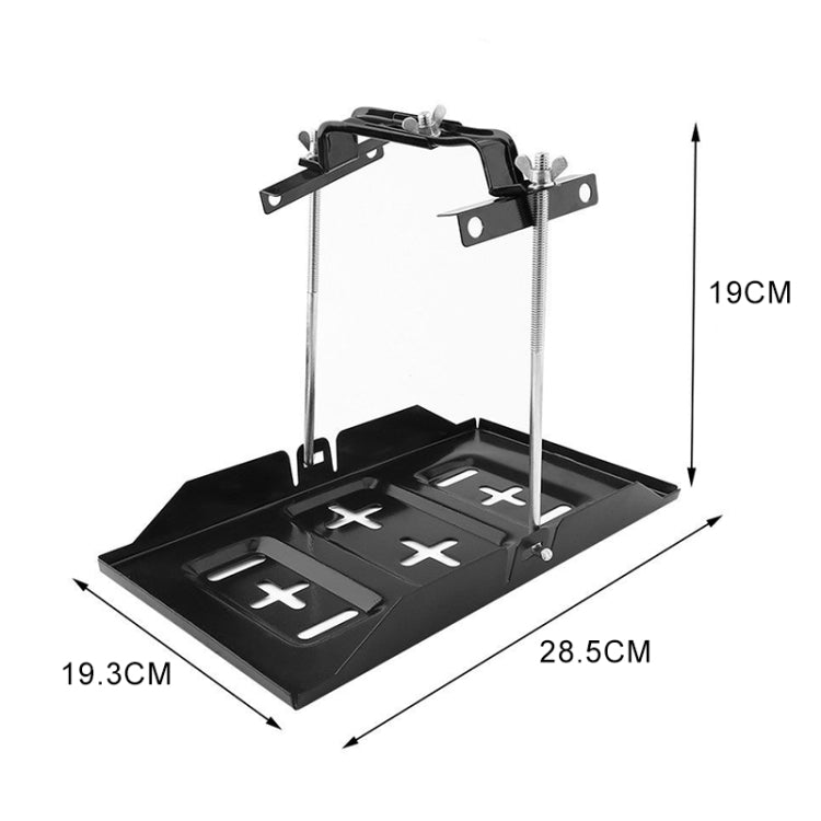 Supporto per batteria universale per auto Supporto fisso per batteria regolabile + vassoio di base, 28.5cm Base + 19cm Bracket, 28.5cm Base + 23cm Bracket, 28.5cm Base + 27cm Bracket, 34.5cm Base + 19cm Bracket, 34.5cm Base + 23cm Bracket              ...