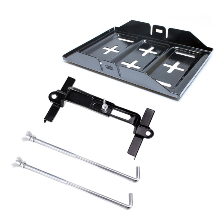 Supporto per batteria universale per auto Supporto fisso per batteria regolabile + vassoio di base, 28.5cm Base + 19cm Bracket, 28.5cm Base + 23cm Bracket, 28.5cm Base + 27cm Bracket, 34.5cm Base + 19cm Bracket, 34.5cm Base + 23cm Bracket              ...