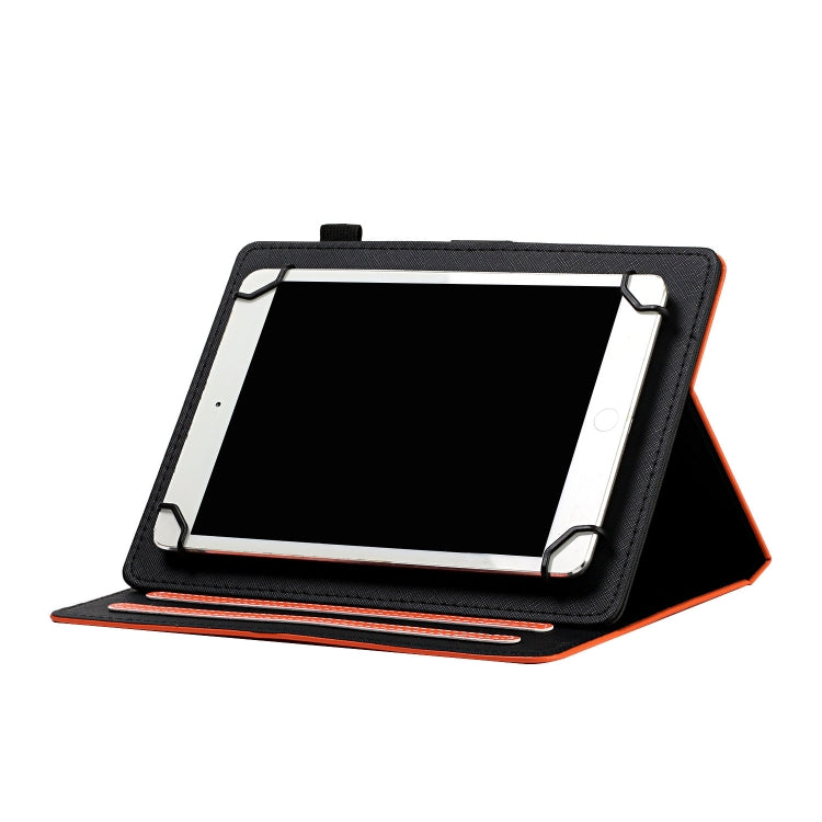 Custodia in pelle flip orizzontale tinta unita universale con slot per schede e supporto e slot per penna, For 7 inch, For 8 inch, For 10 inch