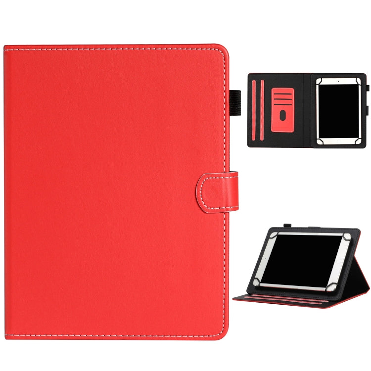 Custodia in pelle flip orizzontale tinta unita universale con slot per schede e supporto e slot per penna, For 7 inch, For 8 inch, For 10 inch