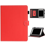 Custodia in pelle flip orizzontale tinta unita universale con slot per schede e supporto e slot per penna, For 7 inch, For 8 inch, For 10 inch
