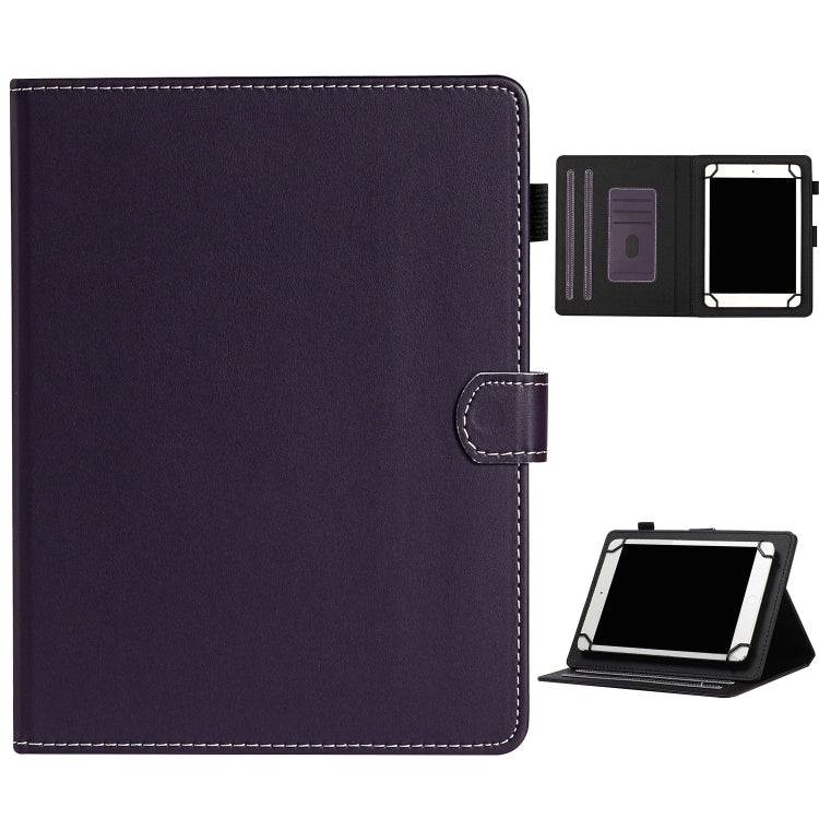 Custodia in pelle flip orizzontale tinta unita universale con slot per schede e supporto e slot per penna, For 7 inch, For 8 inch, For 10 inch