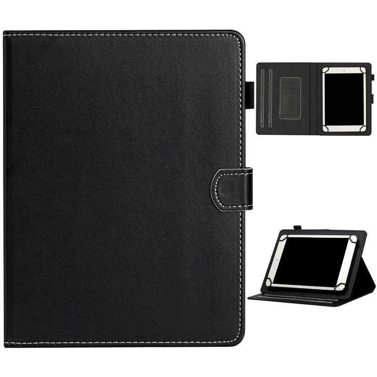 Custodia in pelle flip orizzontale tinta unita universale con slot per schede e supporto e slot per penna, For 7 inch, For 8 inch, For 10 inch