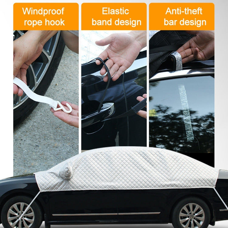 Auto a mezza copertura Abbigliamento per auto Protezione solare Isolamento termico Sun Nisor, Foglio di alluminio, Aluminum Foil 3.6x1.6x1.5m, Aluminum Foil 3.9×1.7×1.5m, Aluminum Foil 4.3×1.8×1.5m, Aluminum Foil 4.3x1.7x1.5m, Aluminum Foil 4.3x1.8x1.6...