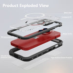 Custodia per telefono MagSafe impermeabile RedPepper IP68, For iPhone 15 Pro Max, For iPhone 15 Pro, For iPhone 15 Plus, For iPhone 15