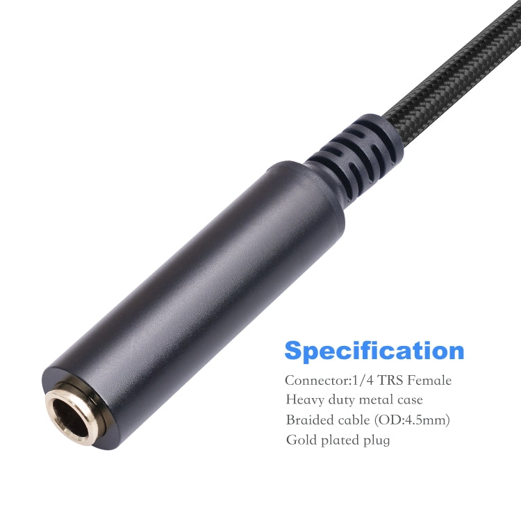 Cavo conversione audio microfono femmina 6,35 mm a XLR 0,3 m