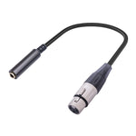 Cavo conversione audio 6,35 mm femmina a XLR femmina 0,3 m