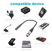 Cavo conversione audio 6,35 mm femmina a XLR femmina 0,3 m