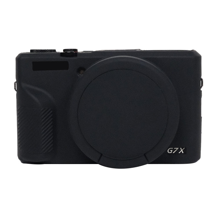 Custodia protettiva in morbido silicone con copriobiettivo, For Canon PowerShot G7 X Mark III / G7X3