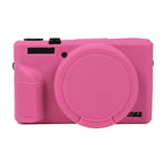 Custodia protettiva in morbido silicone con copriobiettivo, For Canon PowerShot G7 X Mark III / G7X3
